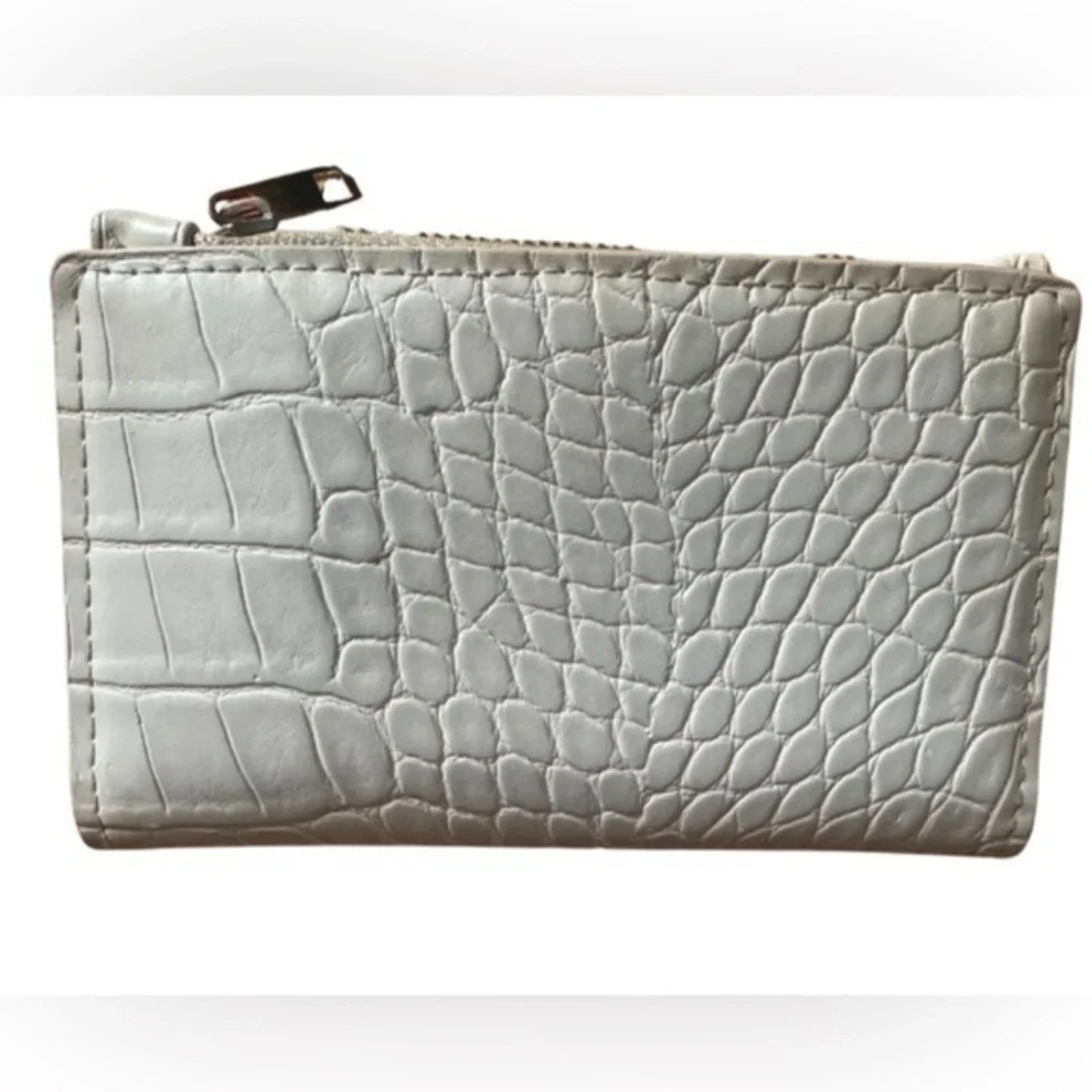 Target Brand Cream Croc Embossed Wallet